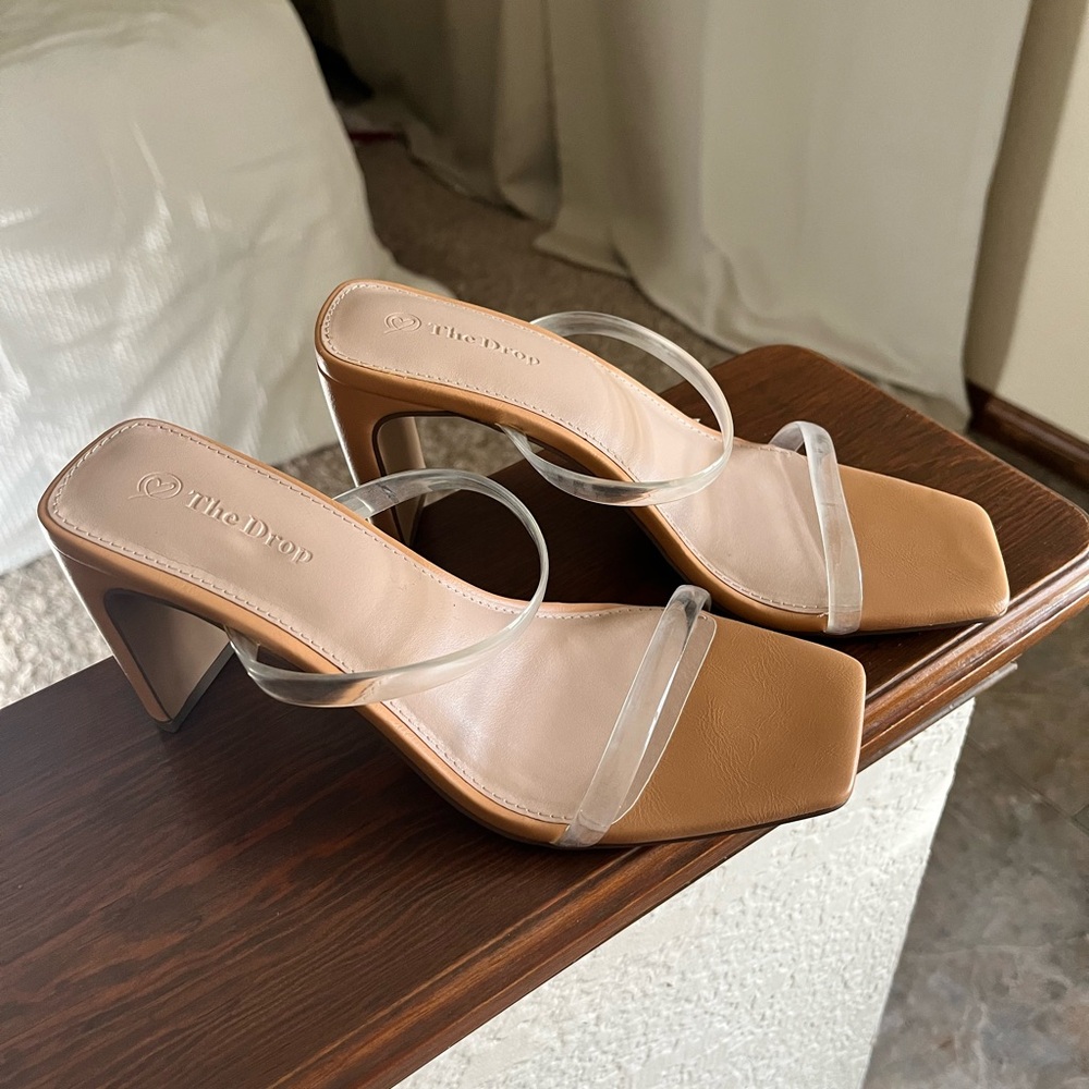 The Drop Clear Strap Heels